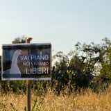 Il primo particolare che notiamo sono dei cartellini raffiguranti un gatto e un�oca che �avvertono� gli ospiti di procedere con cautela, perch� loro �vivono liberi�